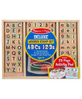 Melissa & Doug - Deluxe Wooden ABC-123 Stamp Set