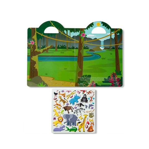 Reusable Puffy Sticker Play Set - Safari