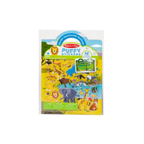 Reusable Puffy Sticker Play Set - Safari