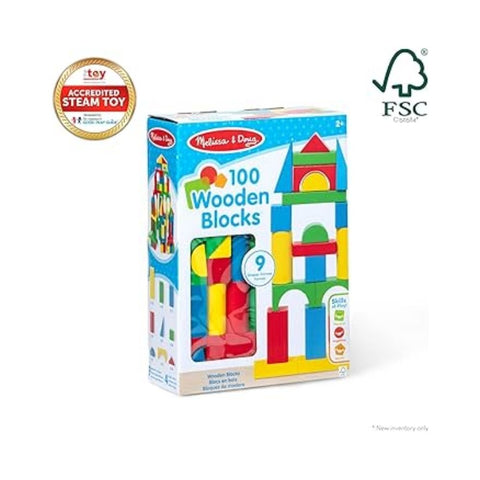 Melissa & Doug - 100 Wood Block Set