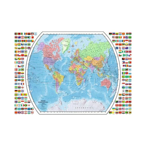 Ravensburger - Political World Map with Flags, 1000-piece puzle