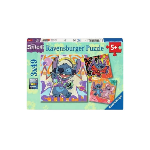  Stitch Play the Day Away 3 x 49-piece puzzles