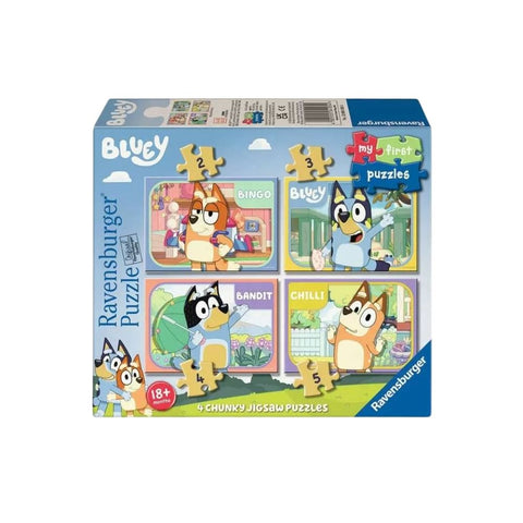 Ravensburger - Bluey & Family 4-in-a-Box, My First Puzzle
