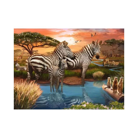 Ravensburger - Zebras at Waterhole 500pc puzzle
