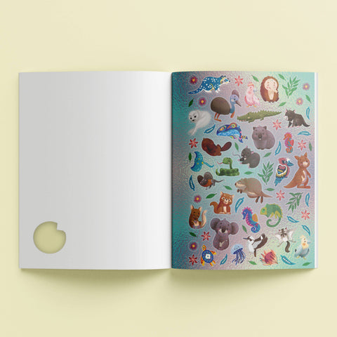 Kaleidoscope Sticker Colouring Australian Animals