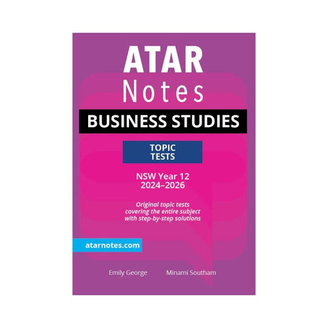 ATAR Notes - HSC Year 12 Business Studies Topic Tests (2024-2026)