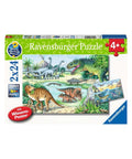 Ravensburger 2 x 24pc Puzzle Dinosaurs of land and sea