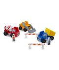 Melissa & Doug Classic Wooden Toy Construction Vehicle Set